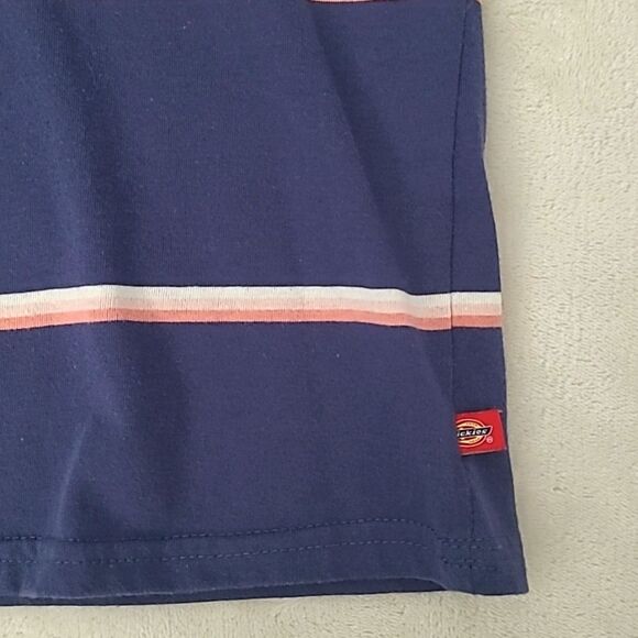 Dickies Women's Medium Boxy Crew Neck Short Sleeve Horizontal Stripe Streetwear - Picture 5 of 12